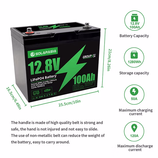 Высокое качество 12V 100ah литий-ионная аккумуляторная батарея LiFePO4